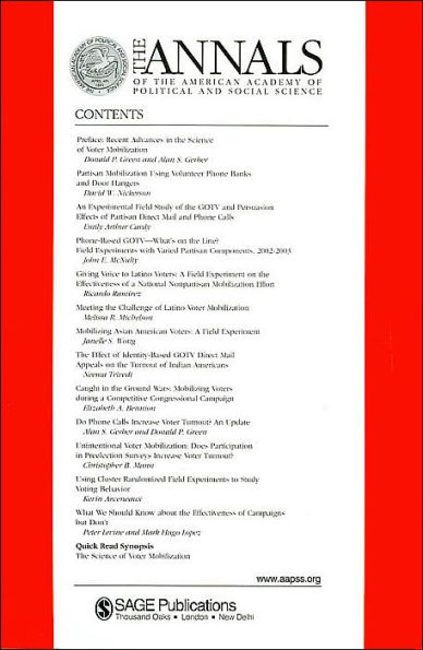 The Science of Voter Mobilization / Edition 1