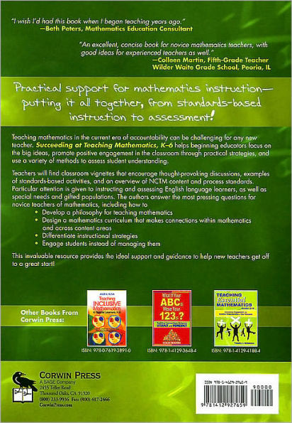 Succeeding at Teaching Mathematics, K-6 / Edition 1