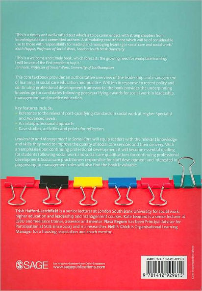 Leadership and Management in Social Care / Edition 1