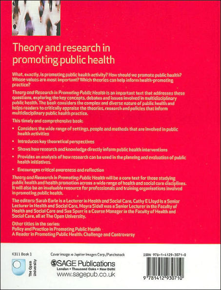 Theory and Research in Promoting Public Health / Edition 1