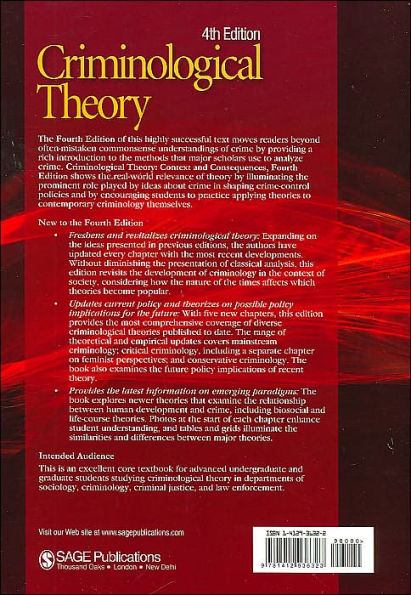 Criminological Theory: Context and Consequences / Edition 4