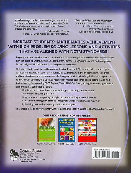 Key Concepts in Mathematics: Strengthening Standards Practice in Grades 6-12 / Edition 2