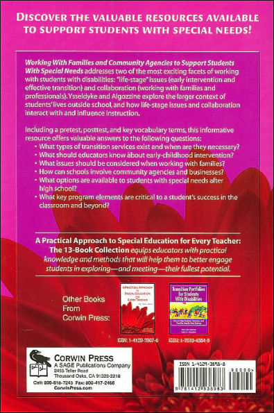 Working With Families and Community Agencies to Support Students With Special Needs: A Practical Guide for Every Teacher / Edition 1