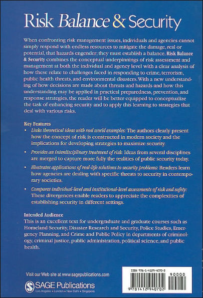 Risk Balance and Security / Edition 1