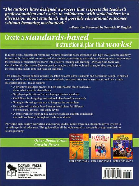 Aligning Standards and Curriculum for Classroom Success / Edition 2