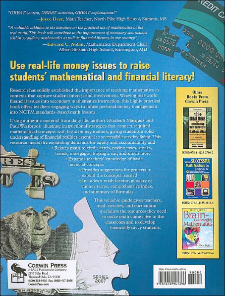 Teaching Money Applications to Make Mathematics Meaningful, Grades 7-12 / Edition 1