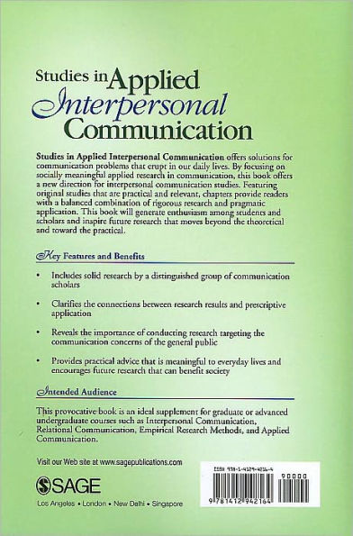 Studies in Applied Interpersonal Communication / Edition 1