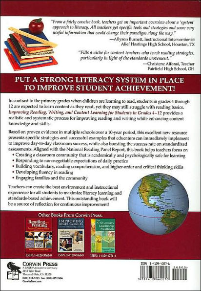 Improving Reading, Writing, and Content Learning for Students in Grades 4-12 / Edition 1