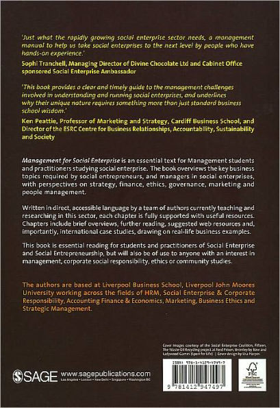 Management for Social Enterprise / Edition 1