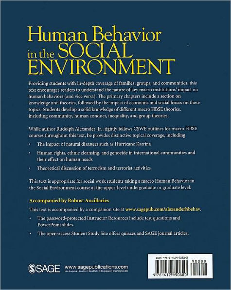 Human Behavior in the Social Environment: A Macro, National, and ...