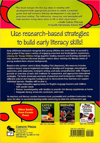 Literacy for Young Children: A Guide for Early Childhood Educators / Edition 1