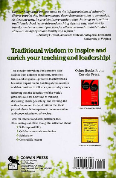 100 Multicultural Proverbs: Inspirational Affirmations for Educators / Edition 1