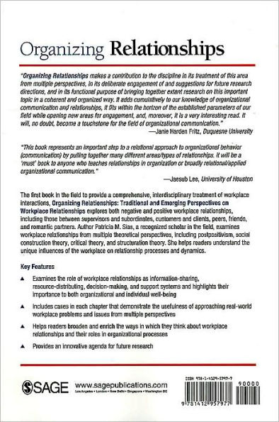 Organizing Relationships: Traditional and Emerging Perspectives on Workplace Relationships / Edition 1