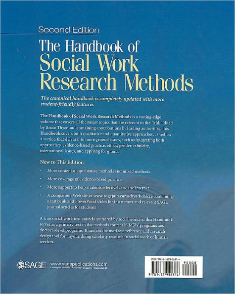 The Handbook of Social Work Research Methods / Edition 2