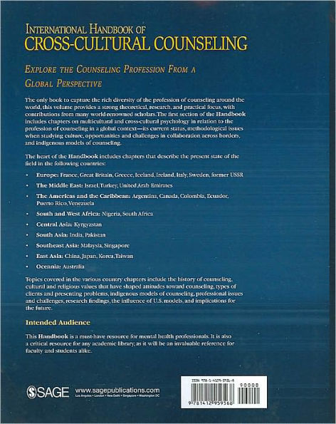 International Handbook of Cross-Cultural Counseling: Cultural Assumptions and Practices Worldwide / Edition 1
