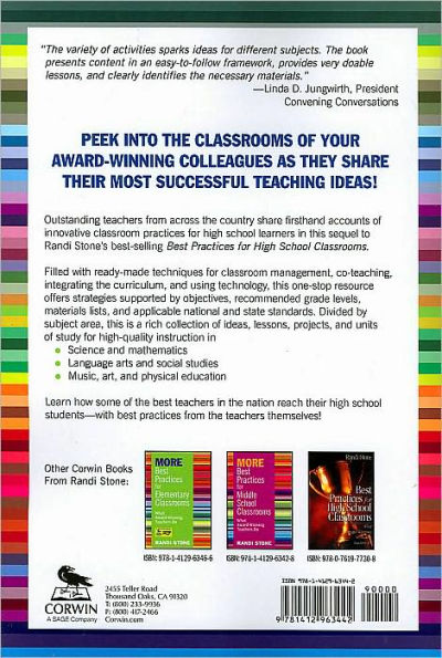 MORE Best Practices for High School Classrooms: What Award-Winning Secondary Teachers Do / Edition 1