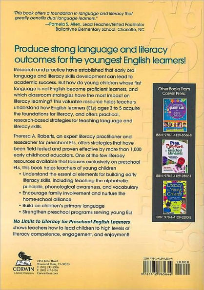 No Limits to Literacy for Preschool English Learners / Edition 1