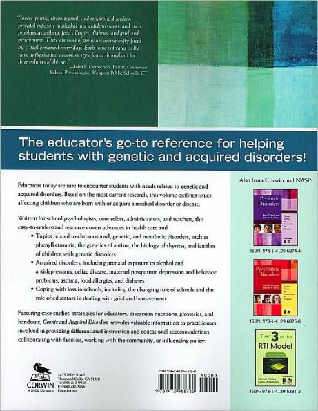 Genetic and Acquired Disorders: Current Topics and Interventions for Educators / Edition 1