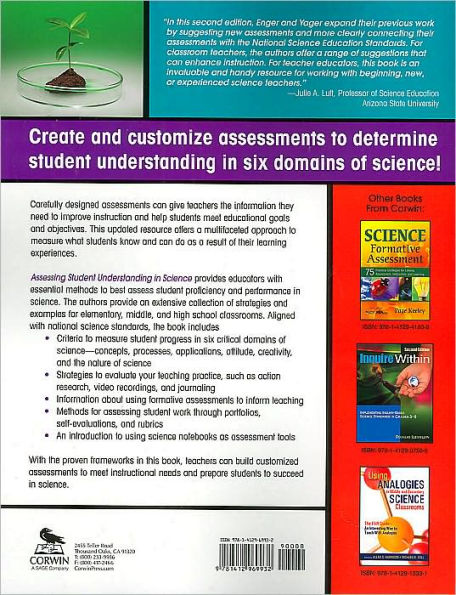 Assessing Student Understanding in Science: A Standards-Based K-12 Handbook / Edition 2