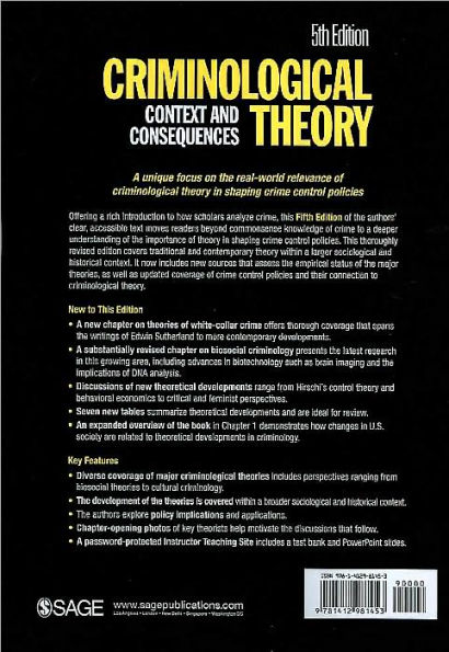 Criminological Theory: Context and Consequences / Edition 5