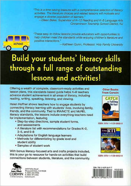 Literacy Lessons, K-8: Connecting Activities to Standards and Students Communities