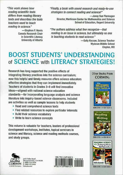 Language and Literacy in Inquiry-Based Science Classrooms, Grades 3-8 / Edition 1