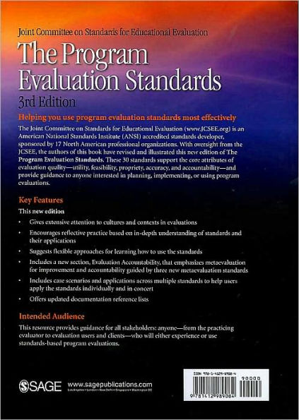 The Program Evaluation Standards: A Guide for Evaluators and Evaluation Users