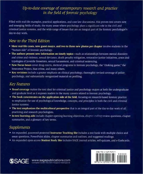 Introduction to Forensic Psychology: Research and Application