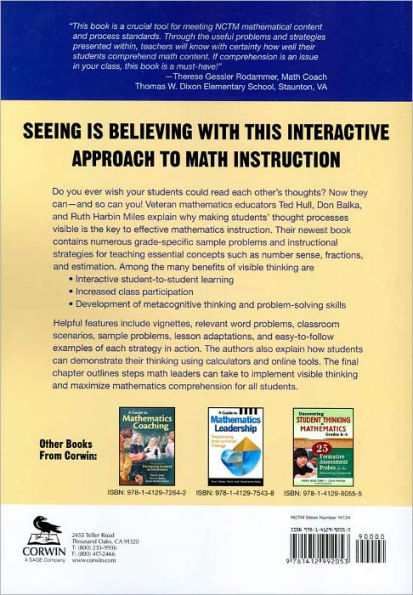 Visible Thinking in the K-8 Mathematics Classroom / Edition 1
