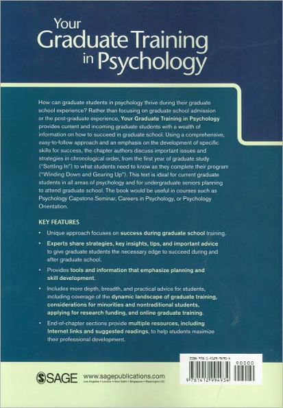 Your Graduate Training in Psychology: Effective Strategies for Success / Edition 1