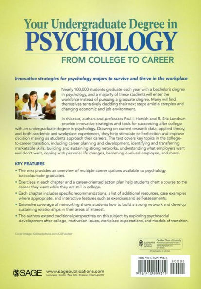 Your Undergraduate Degree in Psychology: From College to Career / Edition 1