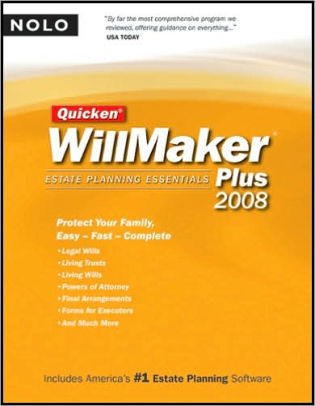 Quicken Willmaker Plus 2008 Edition Estate Planning