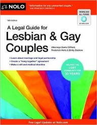 Title: A Legal Guide for Lesbian and Gay Couples / Edition 16, Author: Frederick Hertz