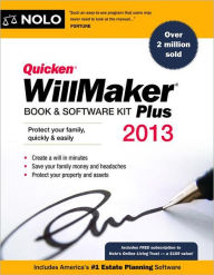 Quicken WillMaker Plus 2013 Edition Book Software Kit