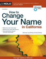 Title: How to Change Your Name in California, Author: Lisa Sedano