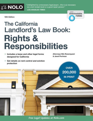 California Landlord S Law Book The Rights Responsibilities