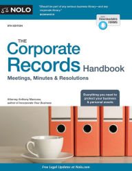 Title: Corporate Records Handbook, The: Meetings, Minutes & Resolutions, Author: Anthony Mancuso Attorney