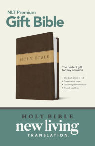 Title: Premium Gift Bible NLT, TuTone (LeatherLike, Dark Brown/Tan, Red Letter), Author: Tyndale