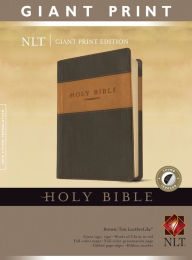 Title: Holy Bible, Giant Print NLT, TuTone (LeatherLike, Brown/Tan, Indexed, Red Letter), Author: Tyndale