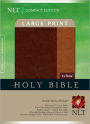 Compact Edition Bible NLT, Large Print, TuTone (Red Letter, LeatherLike, Brown/Tan, Indexed)
