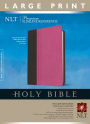 Premium Slimline Reference Bible NLT, Large Print, TuTone (Red Letter, LeatherLike, Pink/Brown)