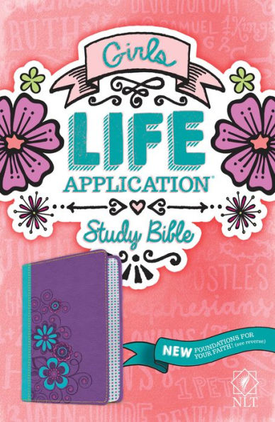 NLT Girls Life Application Study Bible, TuTone (LeatherLike, Purple/Teal)