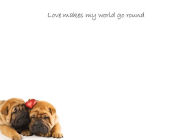 Title: Small Tear-Off Sticky Notepads - Love Makes My World, Author: Delicious Stationery