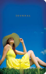 Title: Small Elastic Closure Journal - Girl in Yellow Sundress, Author: Delicious Stationery