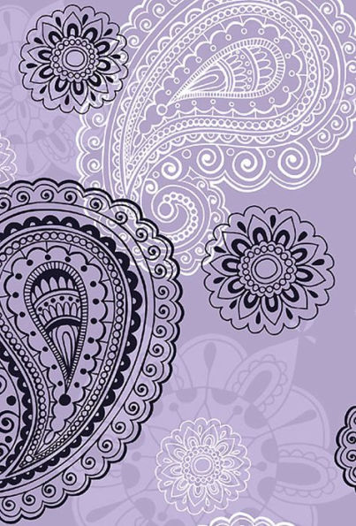 Small Hardbound Notebook - Violet Paisley