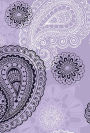 Small Hardbound Notebook - Violet Paisley