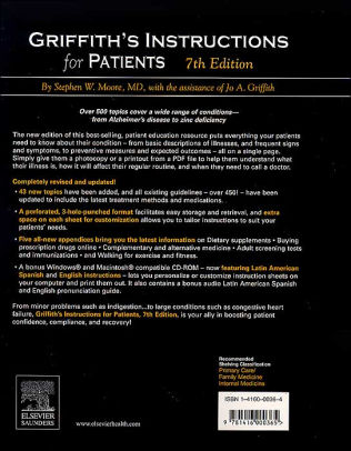 Griffiths Instructions For Patients Edition 7paperback - 