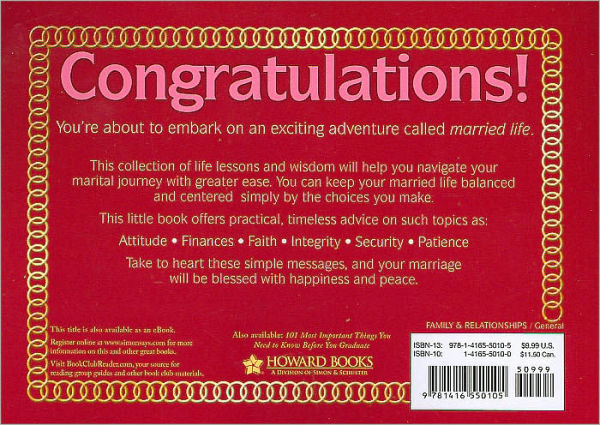 101 Most Important Things You Need to Know Before You Get Married: Life Lessons You're Going to Learn Sooner or Later...