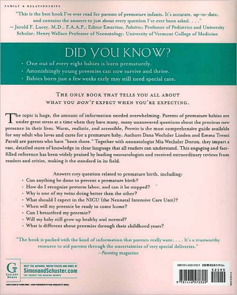 Preemies - Second Edition: The Essential Guide for Parents of Premature Babies