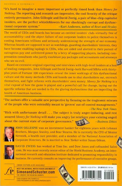 Money for Nothing: How CEOs and Boards Are Bankrupting America